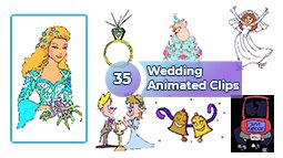Unique Wedding Animated Clip Art for Stunning Wedding Cards | Graphics