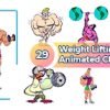Dynamic Weightlifting Animated Clipart for Graphics Presentations