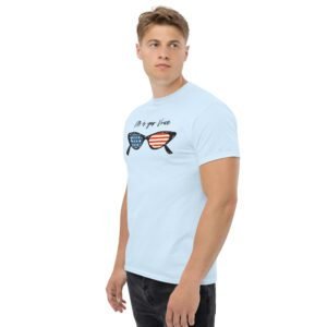 Classic Unisex Tee in Cardinal, Carolina Blue, Light Blue, Natural, Orange, Sand, and White - 100% Cotton T-Shirt for Layered Streetwear Outfits - Politics T-Shirts