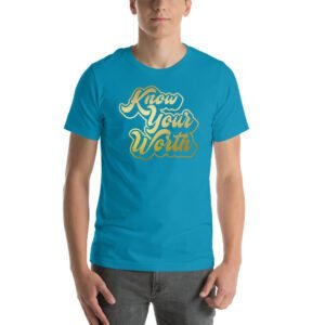 Autumn Aqua Unisex T-Shirt in Heather Orchid Berry Ocean Blue - XS-5XL | Lightweight