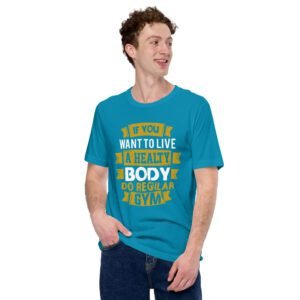 Get Motivated with our Workout Inspiration Shirt - Stay Fit and Healthy at the Gym | Available in Aqua, Berry, Black, and Dark Grey Heather | Sizes S-4XL | Fitness T-Shirt