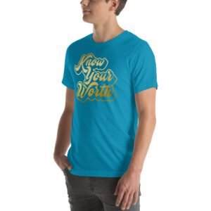 Autumn Aqua Unisex T-Shirt in Heather Orchid Berry Ocean Blue - XS-5XL | Lightweight