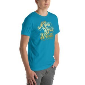 Autumn Aqua Unisex T-Shirt in Heather Orchid Berry Ocean Blue - XS-5XL | Lightweight