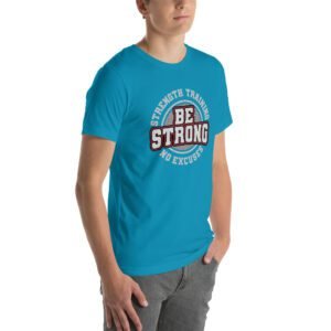 Be Strong in Style with Our Strength Training T-Shirt | Aqua, Berry, Black, True Royal | S-4XL | 100% Cotton | Fitness Tee