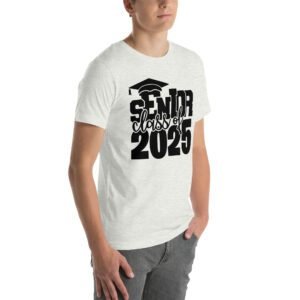 Senior Pride Shirt Class of 2025 in Aqua, Ash, Citron, Heather Mint, Heather Prism Ice Blue, Kelly, Olive, Red, White - Available in 2XL, 3XL, 4XL, L, M, S, XL - 100% Cotton - Lightweight & Comfortable - Perfect for Seniors - On-Demand Production - Reduce Overproduction - Ideal for Senior Pride - T-Shirts for Seniors