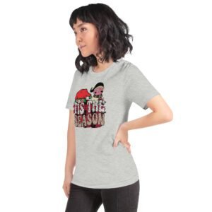 Festive Holiday Shirt in Athletic Heather, Black, Mint, Red, Toast, White - XS-4XL - 100% Cotton - Holiday T-Shirt for Men and Women