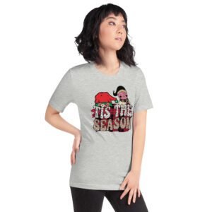 Festive Holiday Shirt in Athletic Heather, Black, Mint, Red, Toast, White - XS-4XL - 100% Cotton - Holiday T-Shirt for Men and Women