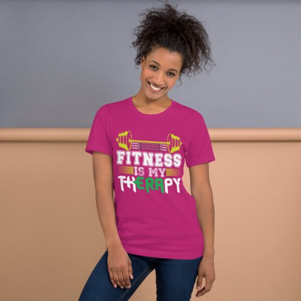 Fitness Is My Therapy Shirt - Berry, Black, Brown | S-4XL | 100% Cotton | Lightweight - Image 41