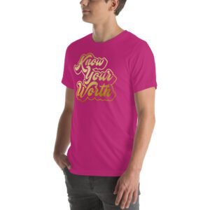 Autumn Aqua Unisex T-Shirt in Heather Orchid Berry Ocean Blue - XS-5XL | Lightweight