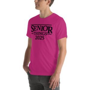 Senior Year T-Shirt 2025 in Aqua, Berry, Citron & More - 100% Combed Cotton - Lightweight & Comfortable - Available in XL, 2XL, 3XL - Ideal for Senior Year Celebrations