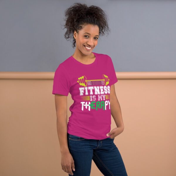 Fitness Is My Therapy Shirt - Berry, Black, Brown | S-4XL | 100% Cotton | Lightweight - Image 44