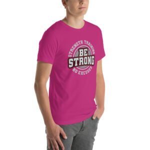 Be Strong in Style with Our Strength Training T-Shirt | Aqua, Berry, Black, True Royal | S-4XL | 100% Cotton | Fitness Tee