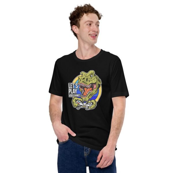 T-Rex Gamer Rage Dinosaur Gaming Shirt in Multiple Colors and Sizes - 100% Cotton Lightweight Humor T-Shirts - Image 2