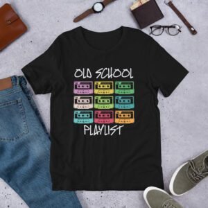 Vintage Playlist Tee-Shirt in Multiple Colors and Sizes - 100% Combed Cotton - Lightweight and Comfortable - Perfect for Vintage Music Lovers - On-Demand Production - Reduce Overproduction - T-Shirts, Vintage
