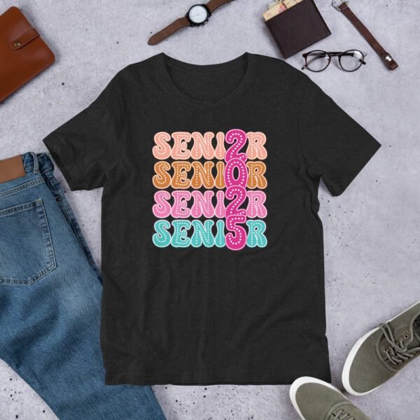 2025 Senior Class Tee-shirt in Black, Heather Midnight Navy, Mint, Peach, Kelly, Orange, Red, White | Sizes S-4XL | Soft