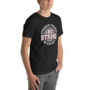 Be Strong in Style with Our Strength Training T-Shirt | Aqua, Berry, Black, True Royal | S-4XL | 100% Cotton | Fitness Tee