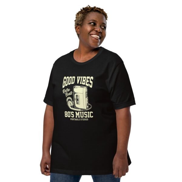 Retro 80's Music T-Shirt in Black, Gold, Navy, Raspberry, Olive, Orange, Red - Available in Sizes S-4XL - 100% Cotton - Lightweight & Comfortable - Music Tees - Image 4