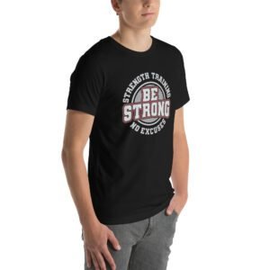 Be Strong in Style with Our Strength Training T-Shirt | Aqua, Berry, Black, True Royal | S-4XL | 100% Cotton | Fitness Tee