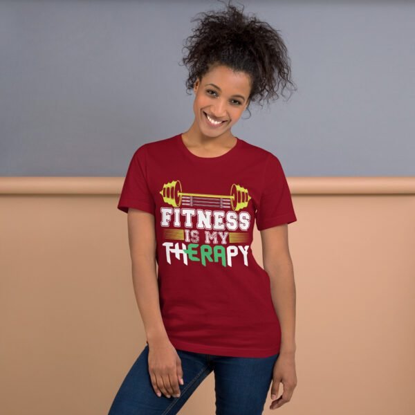 Fitness Is My Therapy Shirt - Berry, Black, Brown | S-4XL | 100% Cotton | Lightweight - Image 17