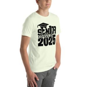 Senior Pride Shirt Class of 2025 in Aqua, Ash, Citron, Heather Mint, Heather Prism Ice Blue, Kelly, Olive, Red, White - Available in 2XL, 3XL, 4XL, L, M, S, XL - 100% Cotton - Lightweight & Comfortable - Perfect for Seniors - On-Demand Production - Reduce Overproduction - Ideal for Senior Pride - T-Shirts for Seniors