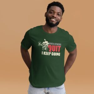 Quit Design Straightforward Message Shirt in Berry, Black, Forest, Navy - Sizes S-4XL | 100% Cotton | Lightweight