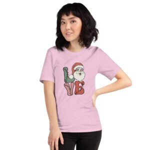 Santa LOVE Christmas T-Shirt - Festive Holiday Apparel in Multiple Colors - 100% Combed Cotton - Available in Various Sizes - Perfect for Holidays - On-Demand Production