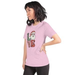 Santa LOVE Christmas T-Shirt - Festive Holiday Apparel in Multiple Colors - 100% Combed Cotton - Available in Various Sizes - Perfect for Holidays - On-Demand Production