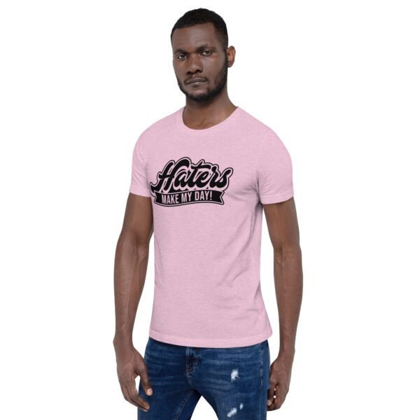 Turn Haters into Motivation Graphic Tee - Heather Prism Lilac, Raspberry, True Royal, Leaf, Orange, Red, Toast, White - Sizes S-4XL - 100% Combed Cotton - Lightweight & Comfortable - Perfect for Humor & T-Shirts - Image 38