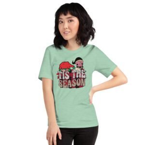 Festive Holiday Shirt in Athletic Heather, Black, Mint, Red, Toast, White - XS-4XL - 100% Cotton - Holiday T-Shirt for Men and Women