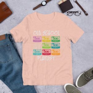 Vintage Playlist Tee-Shirt in Multiple Colors and Sizes - 100% Combed Cotton - Lightweight and Comfortable - Perfect for Vintage Music Lovers - On-Demand Production - Reduce Overproduction - T-Shirts, Vintage