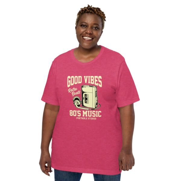 Retro 80's Music T-Shirt in Black, Gold, Navy, Raspberry, Olive, Orange, Red - Available in Sizes S-4XL - 100% Cotton - Lightweight & Comfortable - Music Tees - Image 14