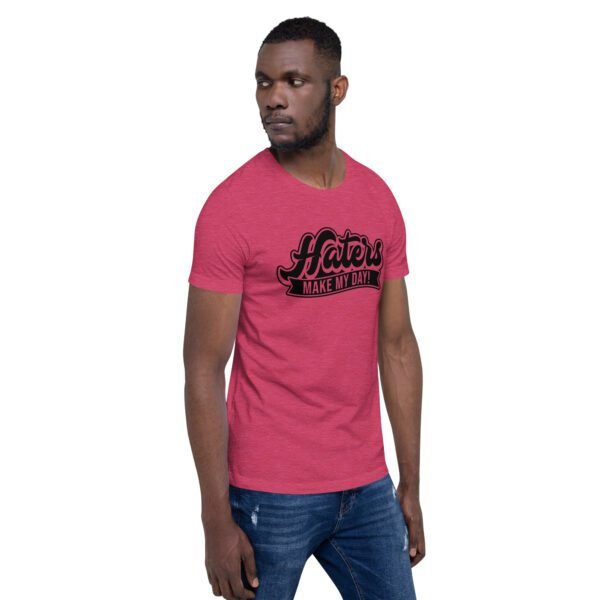 Turn Haters into Motivation Graphic Tee - Heather Prism Lilac, Raspberry, True Royal, Leaf, Orange, Red, Toast, White - Sizes S-4XL - 100% Combed Cotton - Lightweight & Comfortable - Perfect for Humor & T-Shirts - Image 9