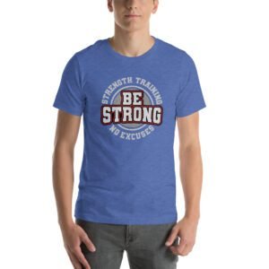Be Strong in Style with Our Strength Training T-Shirt | Aqua, Berry, Black, True Royal | S-4XL | 100% Cotton | Fitness Tee