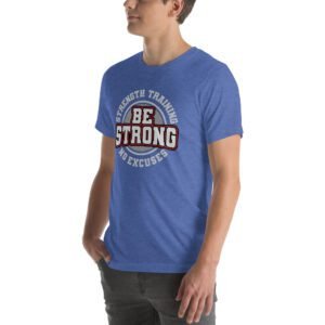Be Strong in Style with Our Strength Training T-Shirt | Aqua, Berry, Black, True Royal | S-4XL | 100% Cotton | Fitness Tee