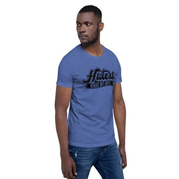 Turn Haters into Motivation Graphic Tee - Heather Prism Lilac, Raspberry, True Royal, Leaf, Orange, Red, Toast, White - Sizes S-4XL - 100% Combed Cotton - Lightweight & Comfortable - Perfect for Humor & T-Shirts - Image 15