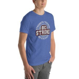 Be Strong in Style with Our Strength Training T-Shirt | Aqua, Berry, Black, True Royal | S-4XL | 100% Cotton | Fitness Tee