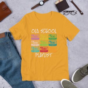 Vintage Playlist Tee-Shirt in Multiple Colors and Sizes - 100% Combed Cotton - Lightweight and Comfortable - Perfect for Vintage Music Lovers - On-Demand Production - Reduce Overproduction - T-Shirts, Vintage
