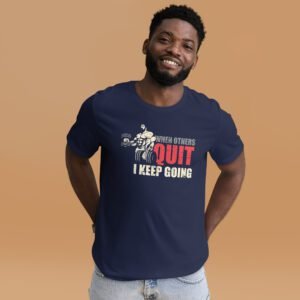 Quit Design Straightforward Message Shirt in Berry, Black, Forest, Navy - Sizes S-4XL | 100% Cotton | Lightweight