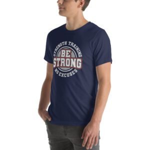 Be Strong in Style with Our Strength Training T-Shirt | Aqua, Berry, Black, True Royal | S-4XL | 100% Cotton | Fitness Tee