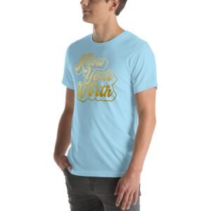 Autumn Aqua Unisex T-Shirt in Heather Orchid Berry Ocean Blue - XS-5XL | Lightweight