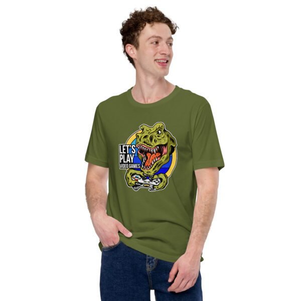 T-Rex Gamer Rage Dinosaur Gaming Shirt in Multiple Colors and Sizes - 100% Cotton Lightweight Humor T-Shirts - Image 14