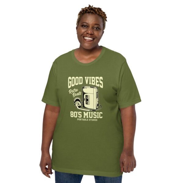 Retro 80's Music T-Shirt in Black, Gold, Navy, Raspberry, Olive, Orange, Red - Available in Sizes S-4XL - 100% Cotton - Lightweight & Comfortable - Music Tees - Image 11