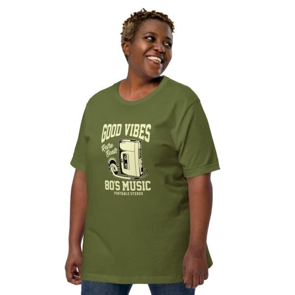 Retro 80's Music T-Shirt in Black, Gold, Navy, Raspberry, Olive, Orange, Red - Available in Sizes S-4XL - 100% Cotton - Lightweight & Comfortable - Music Tees - Image 13