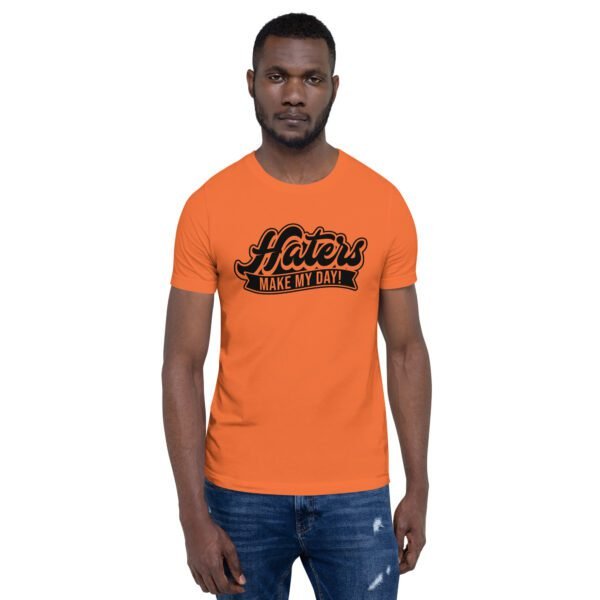 Turn Haters into Motivation Graphic Tee - Heather Prism Lilac, Raspberry, True Royal, Leaf, Orange, Red, Toast, White - Sizes S-4XL - 100% Combed Cotton - Lightweight & Comfortable - Perfect for Humor & T-Shirts - Image 31