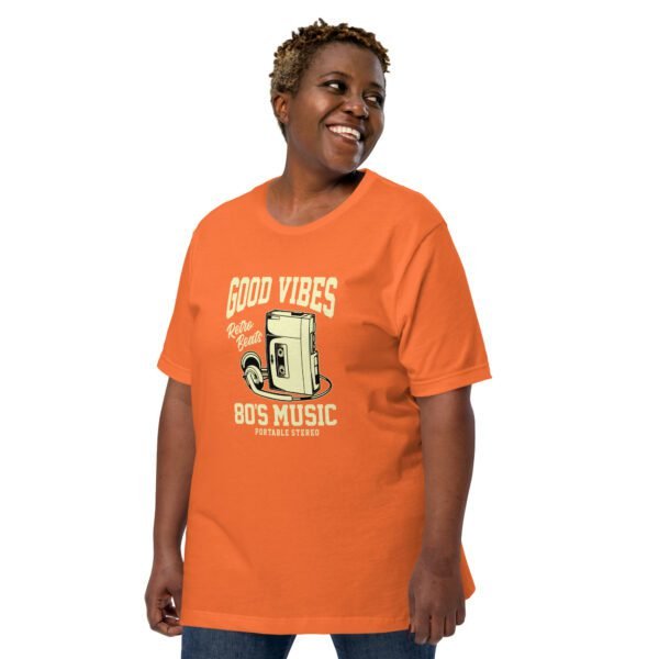 Retro 80's Music T-Shirt in Black, Gold, Navy, Raspberry, Olive, Orange, Red - Available in Sizes S-4XL - 100% Cotton - Lightweight & Comfortable - Music Tees - Image 21