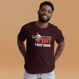Quit Design Straightforward Message Shirt in Berry, Black, Forest, Navy - Sizes S-4XL | 100% Cotton | Lightweight