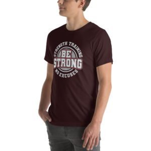 Be Strong in Style with Our Strength Training T-Shirt | Aqua, Berry, Black, True Royal | S-4XL | 100% Cotton | Fitness Tee