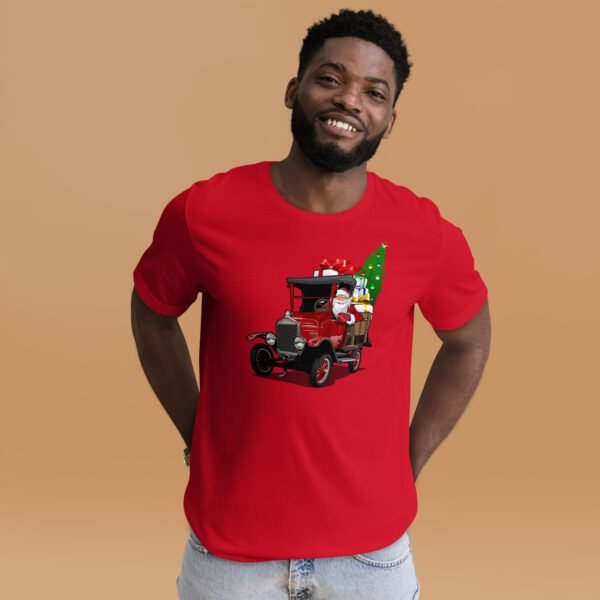 Santa's Gift Truck Christmas Celebration Tee - Festive Holiday Shirt for Men and Women - Image 3