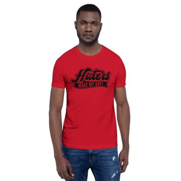 Turn Haters into Motivation Graphic Tee - Heather Prism Lilac, Raspberry, True Royal, Leaf, Orange, Red, Toast, White - Sizes S-4XL - 100% Combed Cotton - Lightweight & Comfortable - Perfect for Humor & T-Shirts