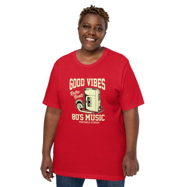 Retro 80's Music T-Shirt in Black, Gold, Navy, Raspberry, Olive, Orange, Red - Available in Sizes S-4XL - 100% Cotton - Lightweight & Comfortable - Music Tees - Image 8